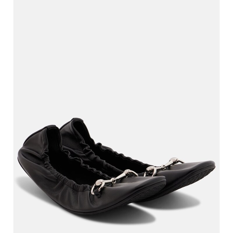 Gucci Prima Horsebit leather ballet flats