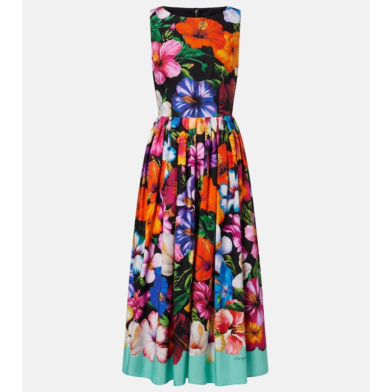 Dolce&Gabbana Floral cotton midi dress