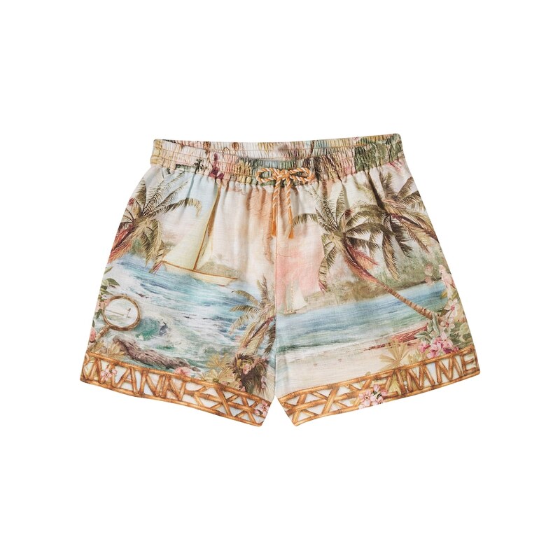 Zimmermann Kids Mahon printed cotton shorts