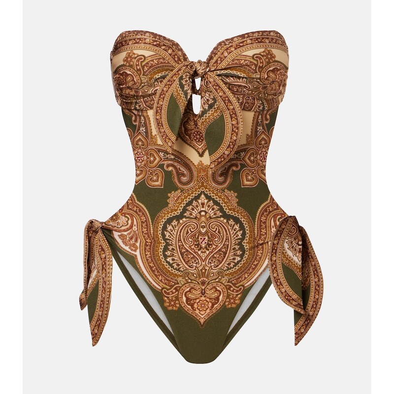 Zimmermann Mahon cutout printed swimsuit