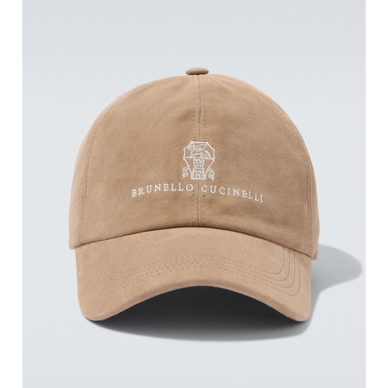 Brunello Cucinelli Logo suede baseball cap