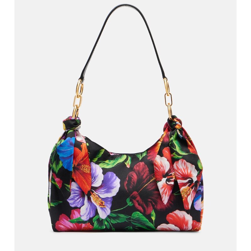 Dolce&Gabbana Small floral satin shoulder bag