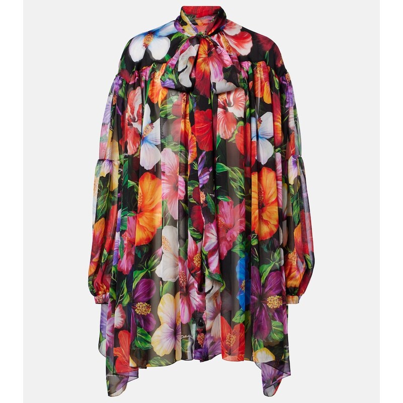Dolce&Gabbana Floral silk chiffon blouse