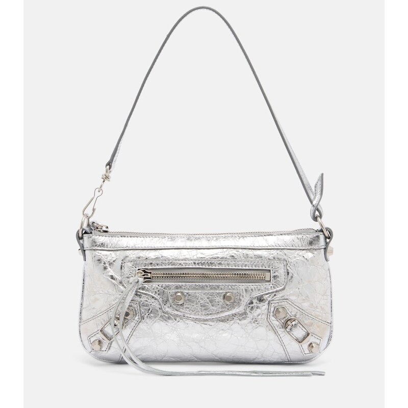 Balenciaga Le City metallic leather shoulder bag