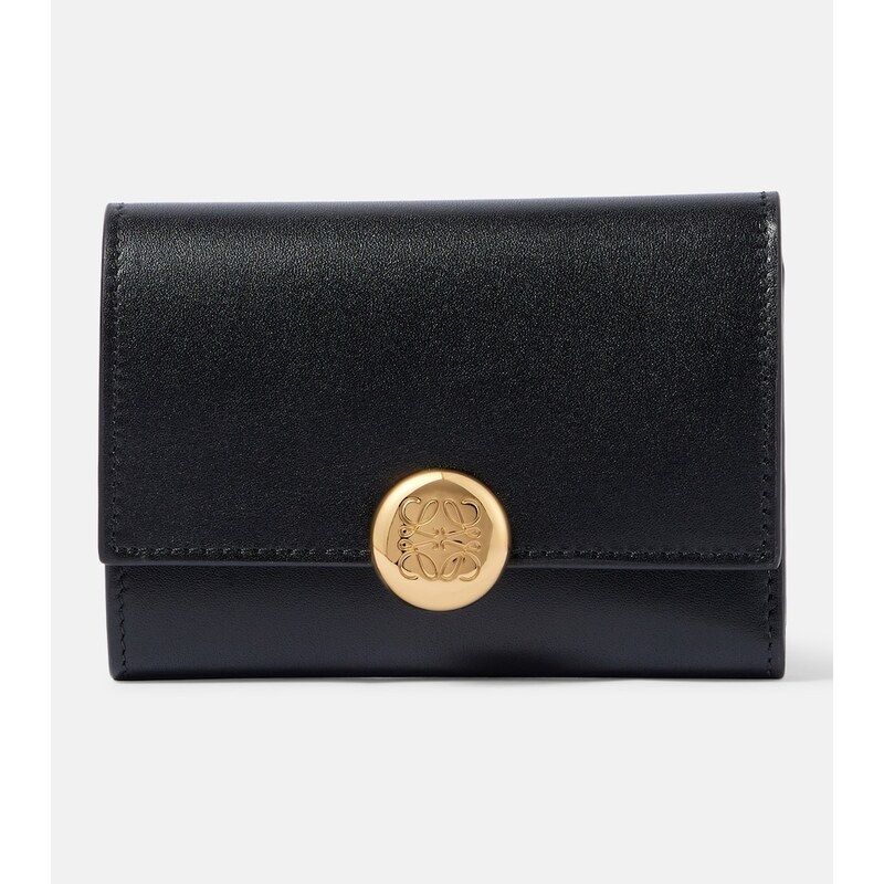 Loewe Pebble kůžová peněženka v barvě Ivory Glow