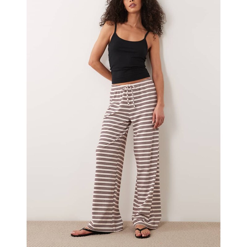 Gina Tricot supersoft jersey wide leg trousers with drawstring