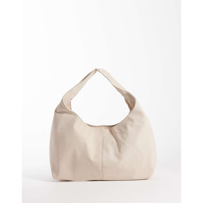 My Accessories slouchy square shoulder faux suede shoulder bag