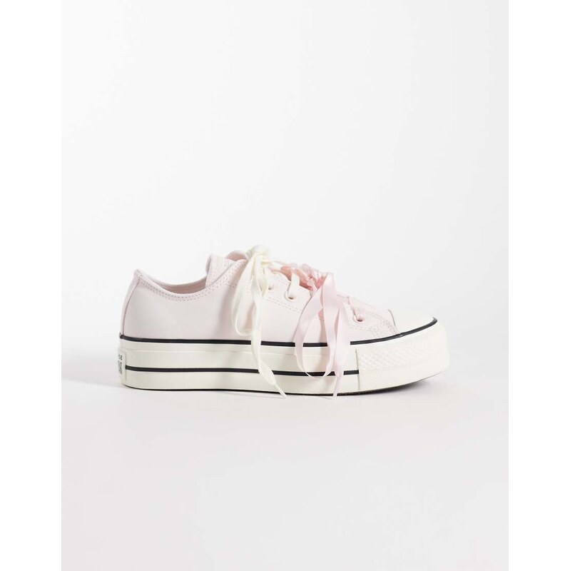 Converse Chuck Taylor All Star Lift Ox platform satin trainers in 115409100