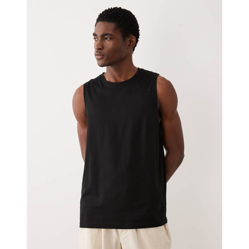 ASOS DESIGN Premium SUPIMA cotton tank in black