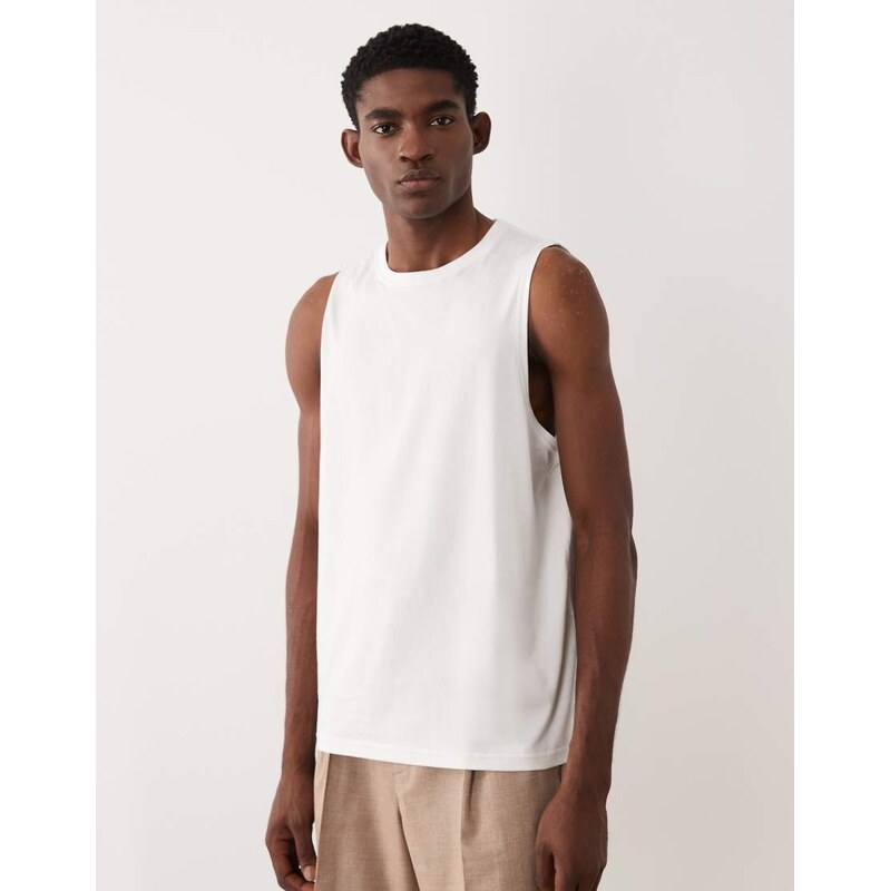 ASOS DESIGN Premium SUPIMA cotton tank in white