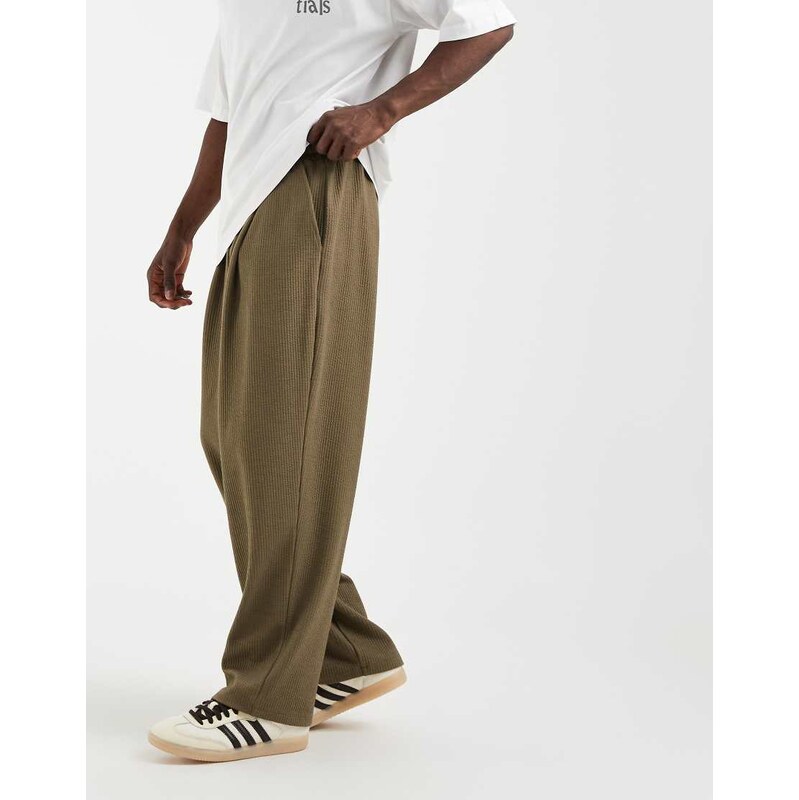 ASOS DESIGN relaxed tapered jogger in seersucker texture in