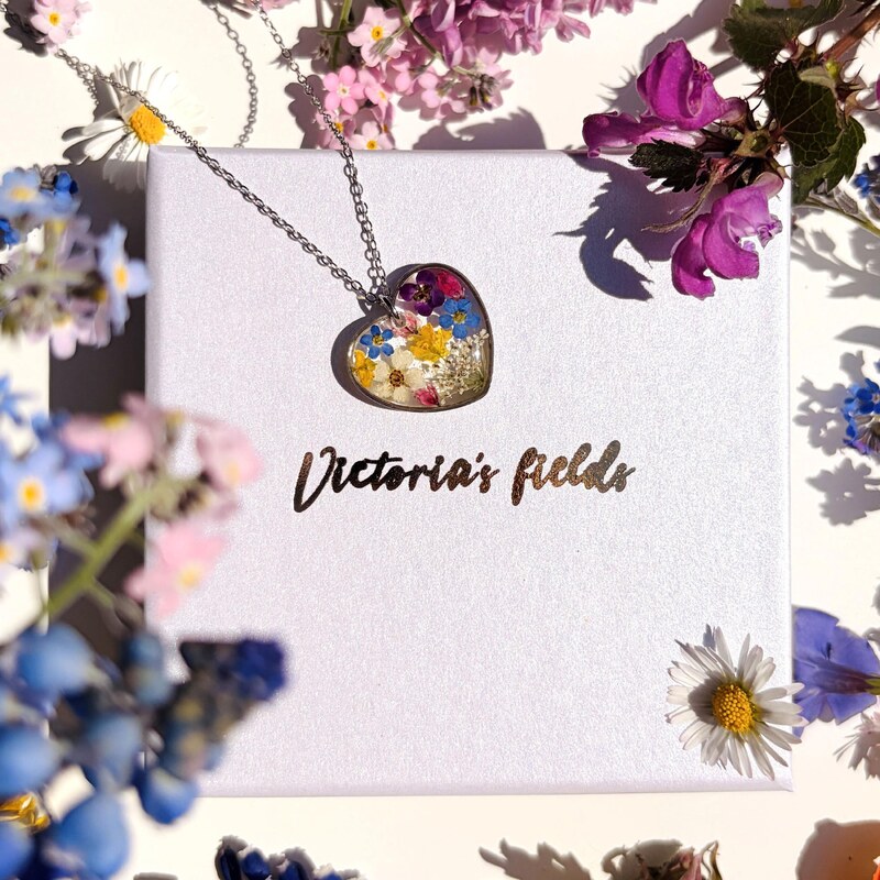 Victorias fields Šperk z pravých květin - Náhrdelník Letní láska