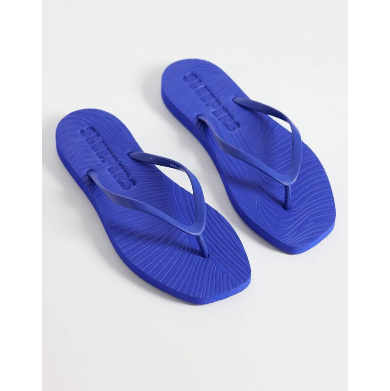 SLEEPERS tapered flip flops in luminous blue 115520705