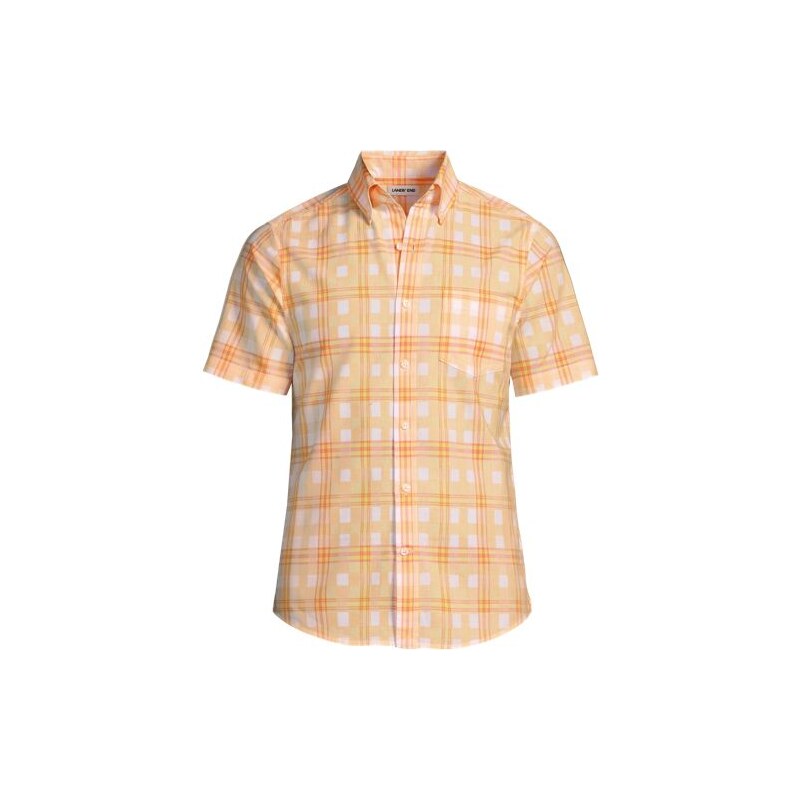 Madras Shirt, Men, size: XXL, regular, Orange, Cotton, by Lands
