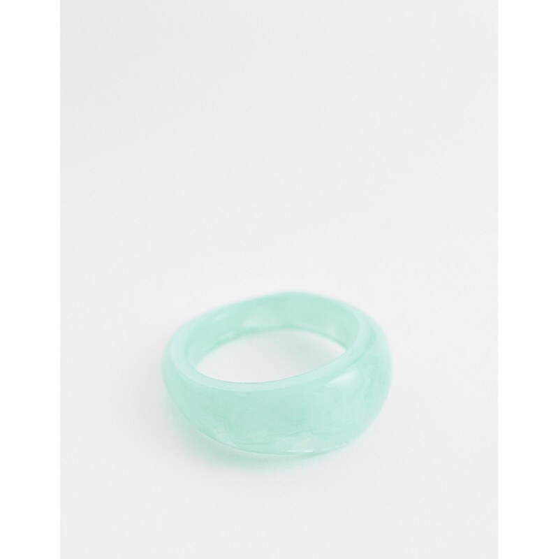 DesignB London resin ring in mint-Green 115505488