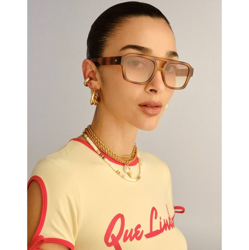 Le Specs Subzero aviator sunglasses in vintage tort-Neutral 115535956