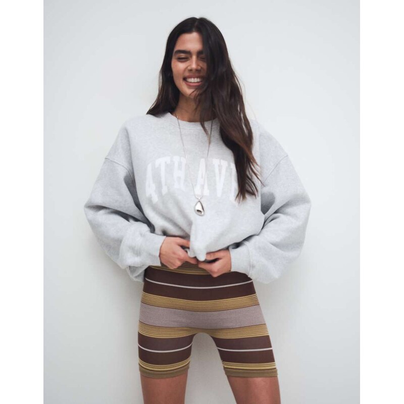 4th & Reckless logo front sweatshirt in grey