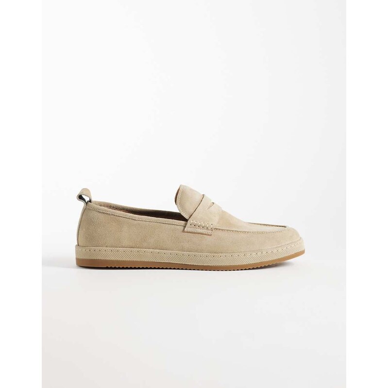 Steve Madden Answer slip-on casual loafer in taupe suede-Neutral