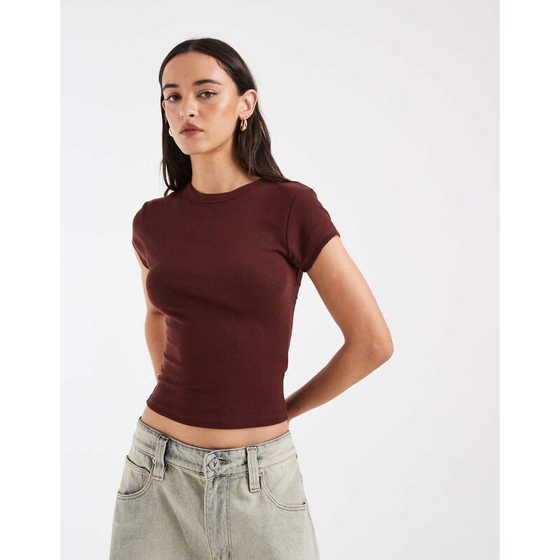 ASOS DESIGN soft baby tee in fig-No colour