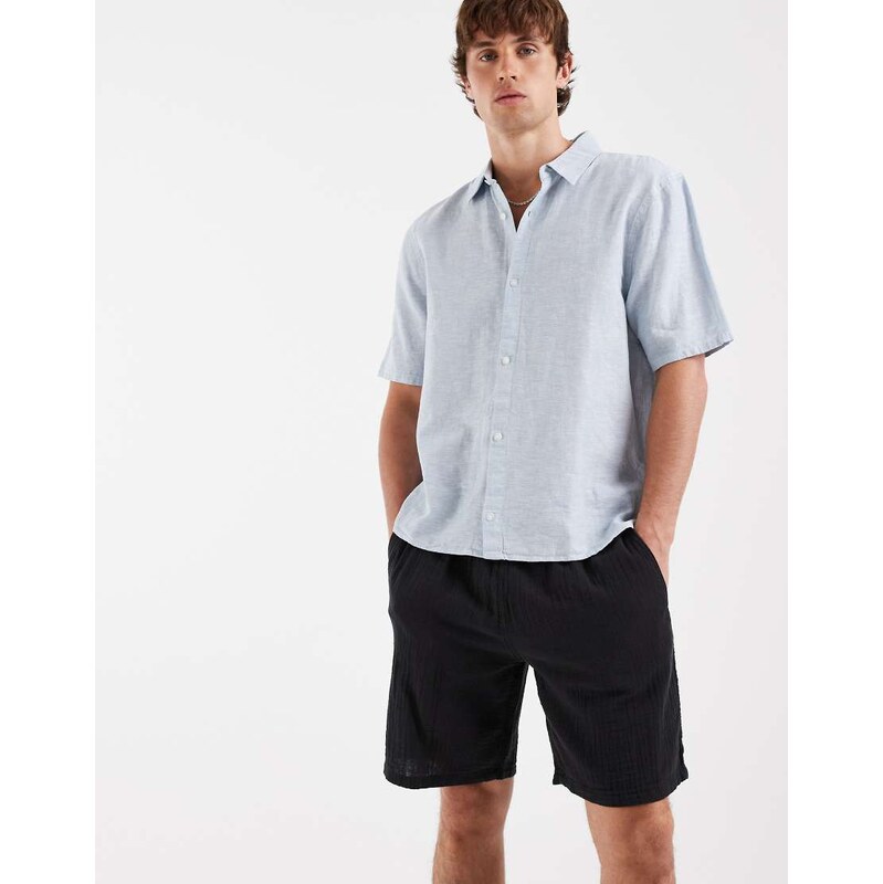 Jack & Jones textured shorts in black