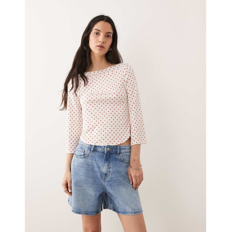 JDY high waist denim shorts in light blue 115414144