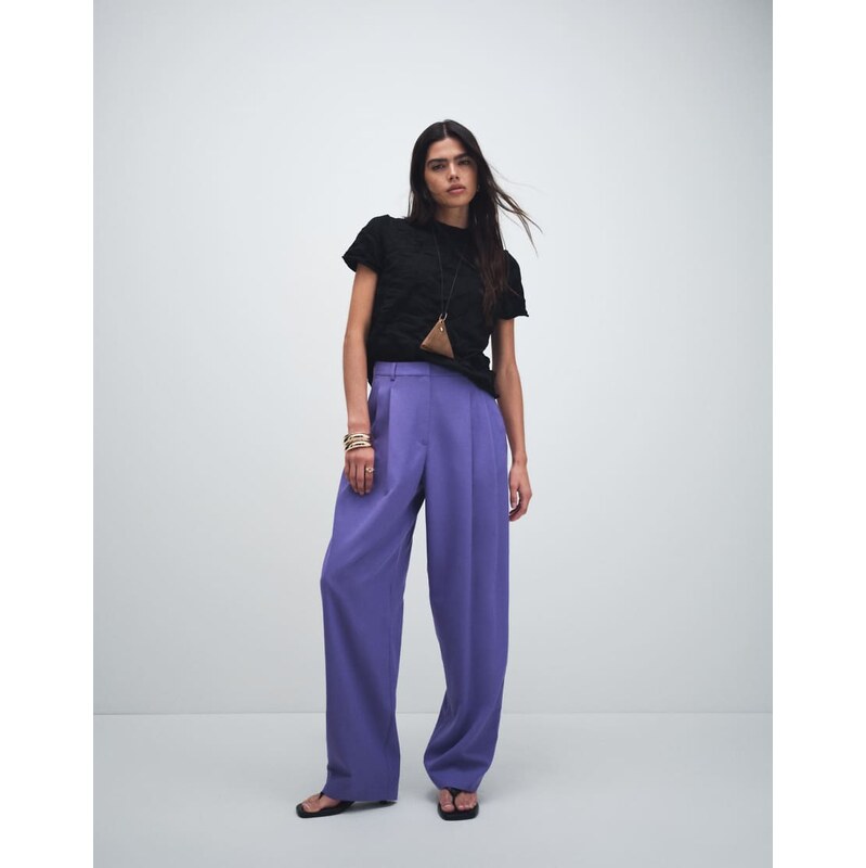 ASOS DESIGN tailored baggy tapered trouser in purple