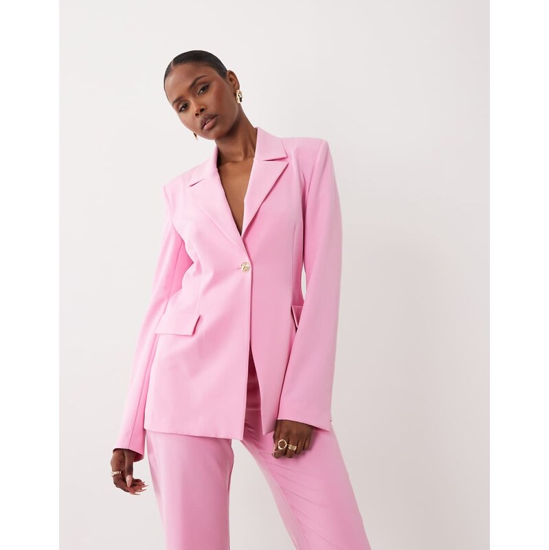 ASOS LUXE co-ord tailored blazer in bright pink 115415108