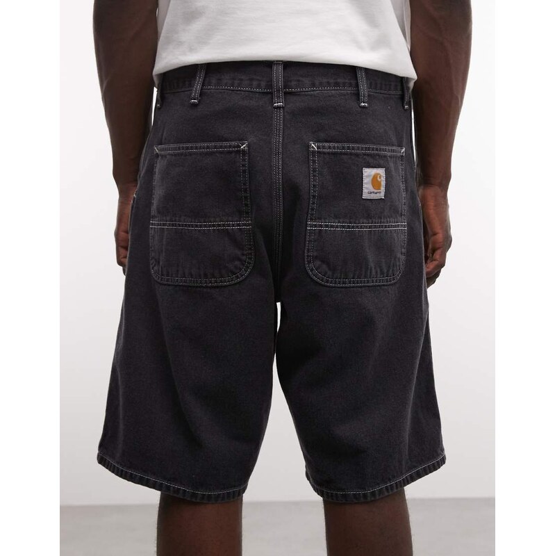 Carhartt WIP Simple relaxed fit shorts in washed black