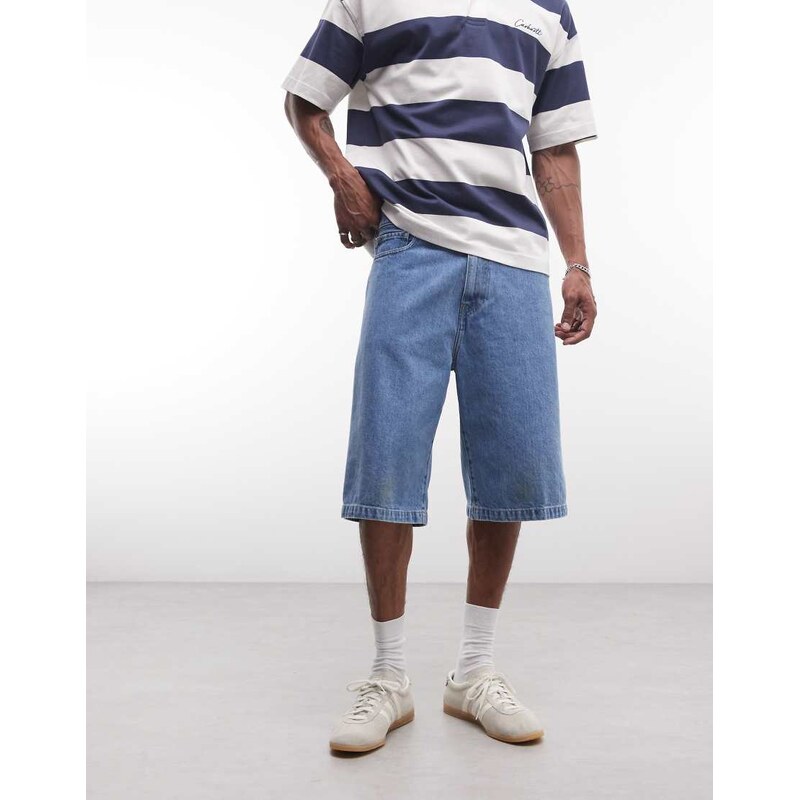 Carhartt WIP langdon jorts in light wash blue