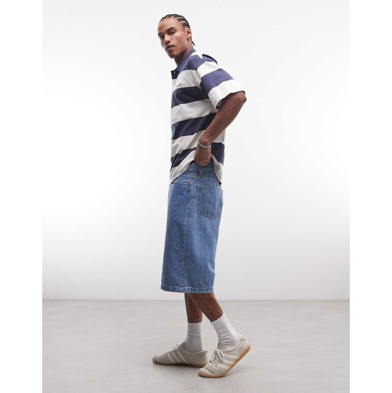 Carhartt WIP langdon jorts in light wash blue