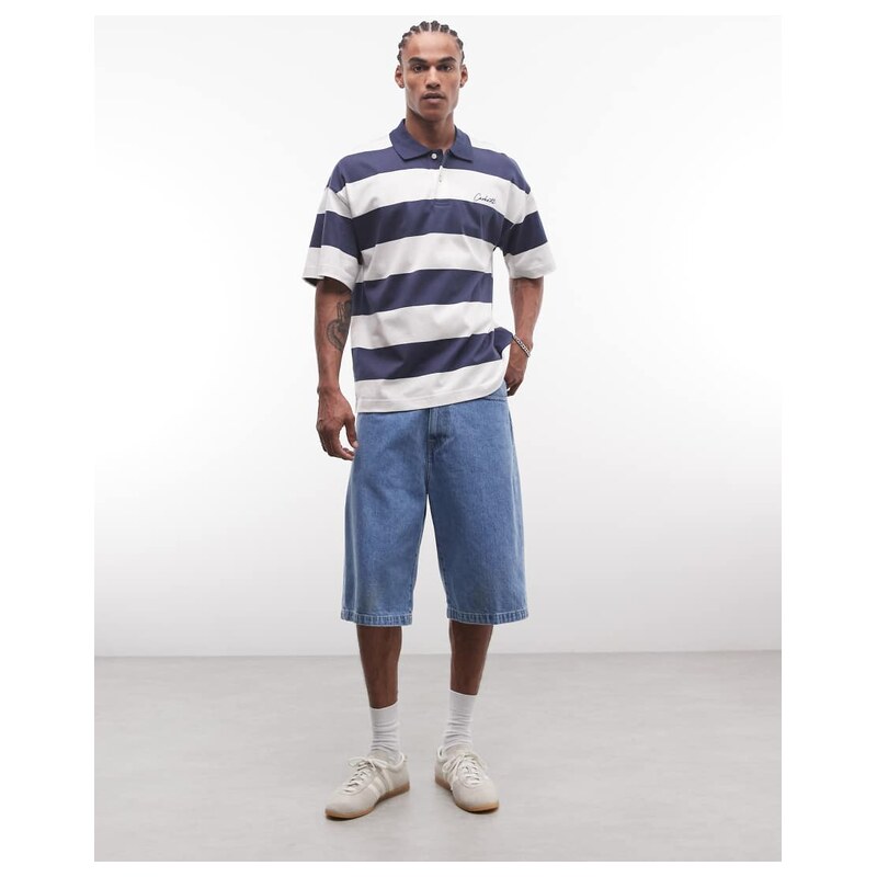 Carhartt WIP langdon jorts in light wash blue