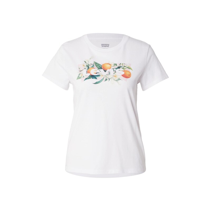 LEVI'S  Tričko 'Perfect Tee' nefritová / oranžová / pastelově růžová / bílá