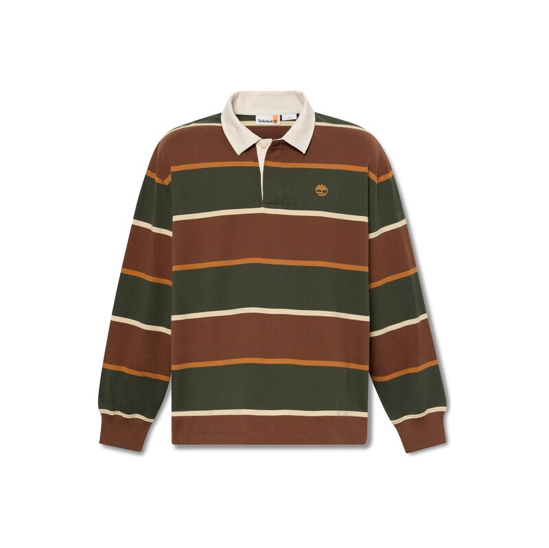 TIMBERLAND Tričko Rugby světle béžová / hnědá / tmavě zelená / 115417218