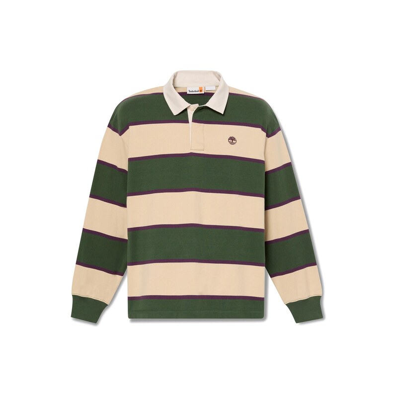 TIMBERLAND Tričko Rugby světle béžová / tmavě zelená / fialová 115417211
