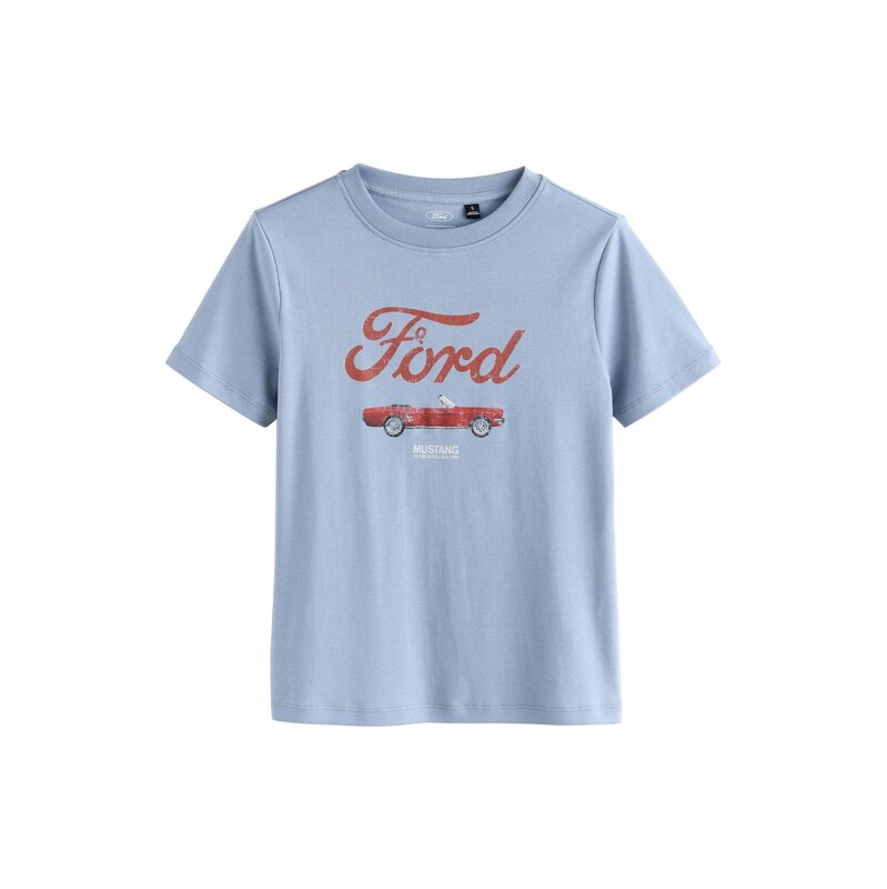 Next Tričko Ford chladná modrá / rezavě červená / offwhite
