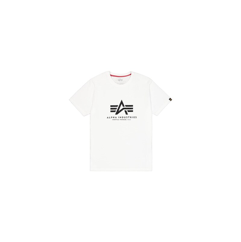 ALPHA INDUSTRIES Tričko černá / bílá