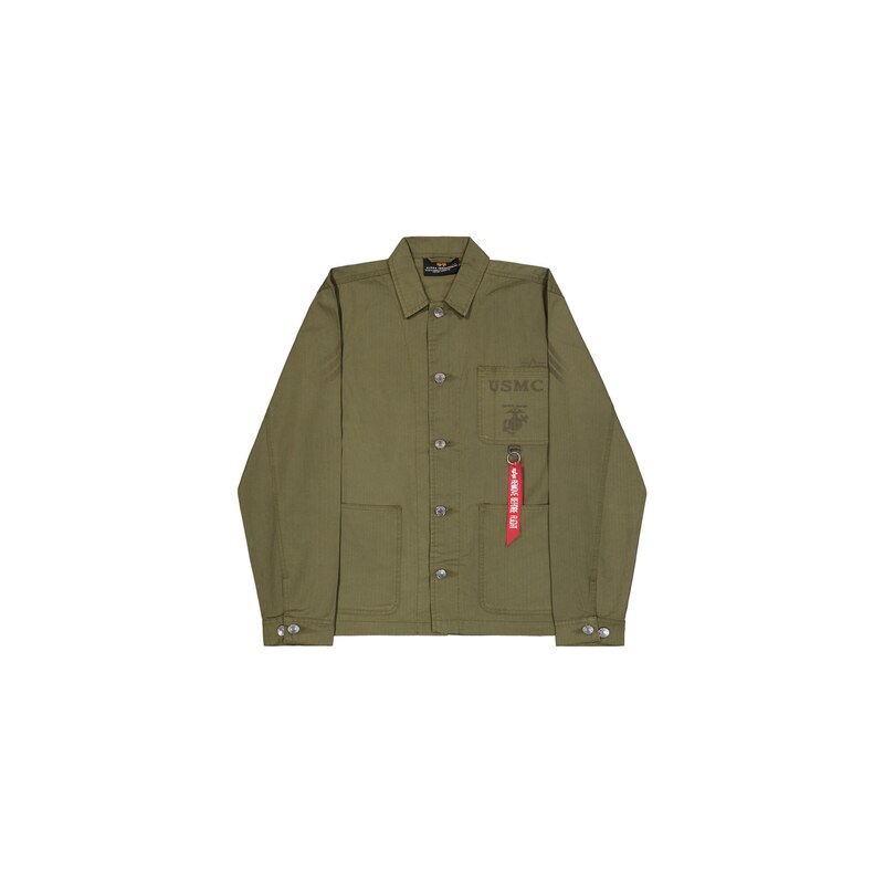ALPHA INDUSTRIES Přechodná bunda P-41 HBT olivová / červená /