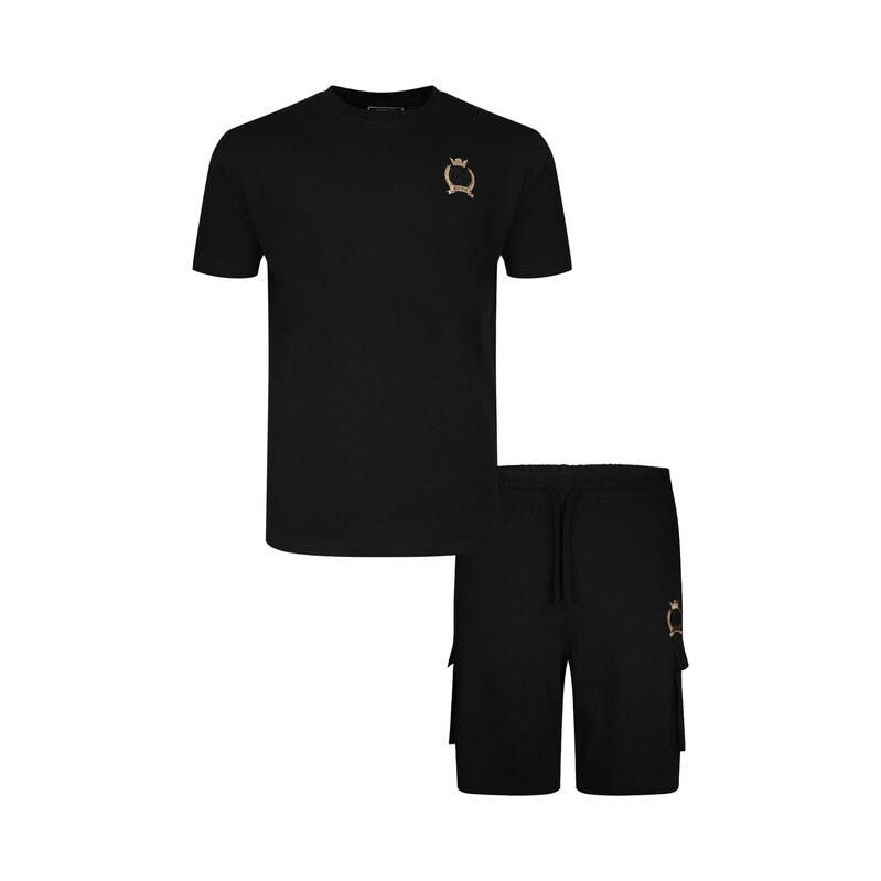 SikSilk Joggingová souprava zlatě žlutá / černá