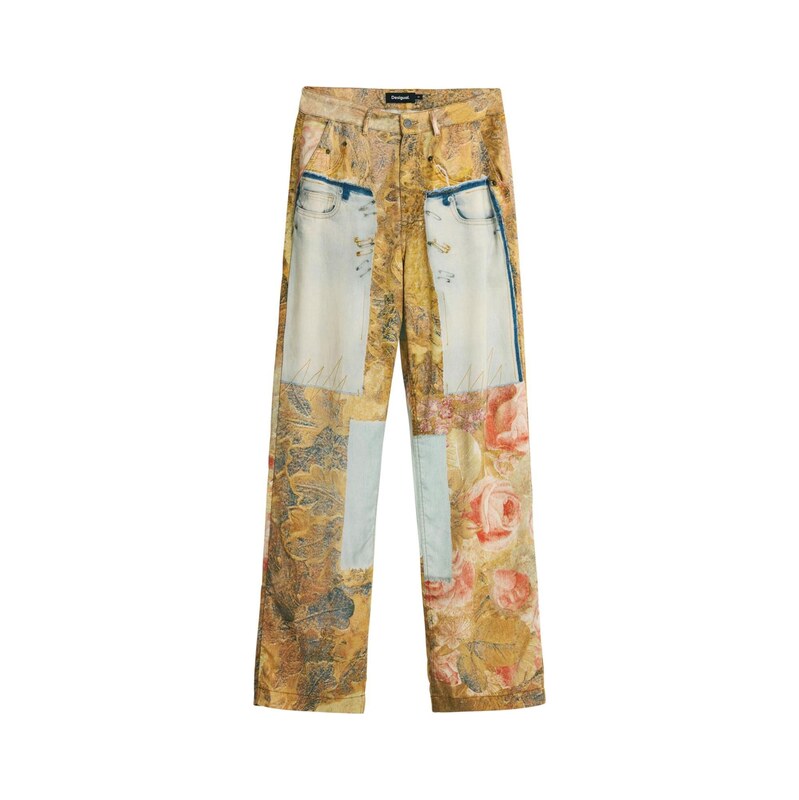 Desigual Kalhoty nebeská modř / žlutá / růžová 115417779