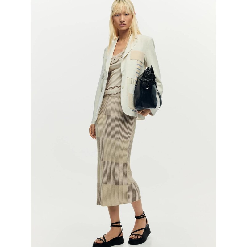 Desigual Blejzr béžová / světlemodrá / černá / offwhite