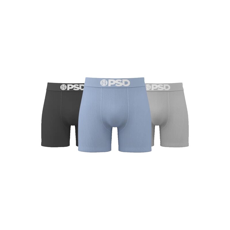 PSD Boxerky 5I3PK světlemodrá / šedá / černá / bílá