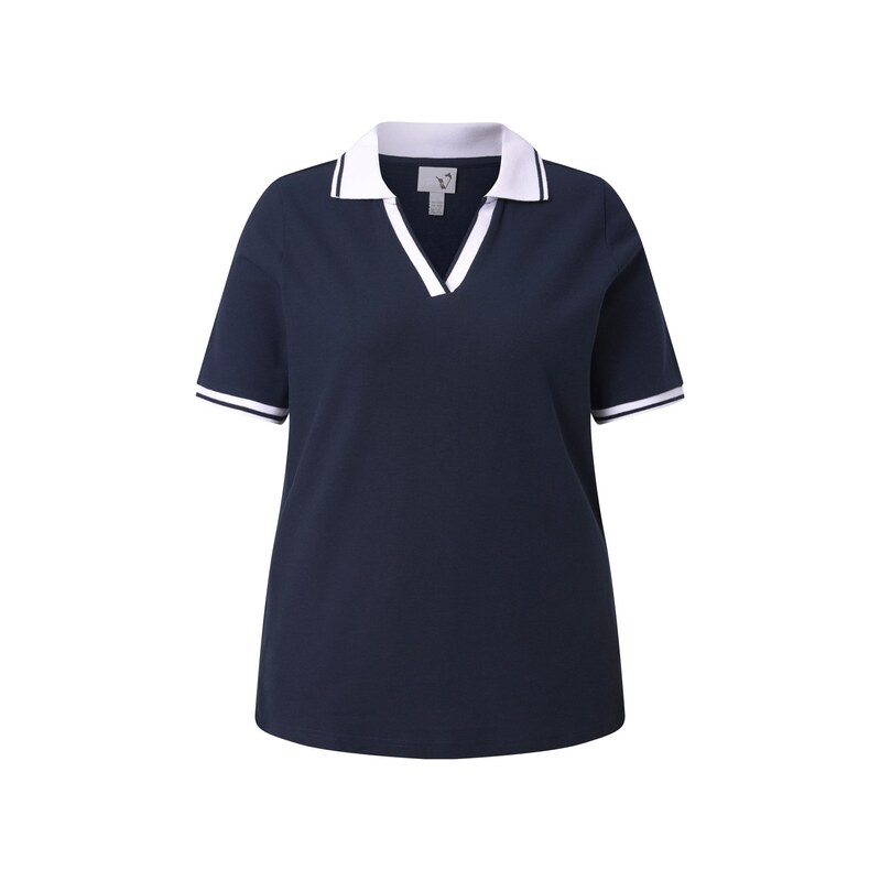 Ulla Popken Tričko marine modrá / bílá 115417876