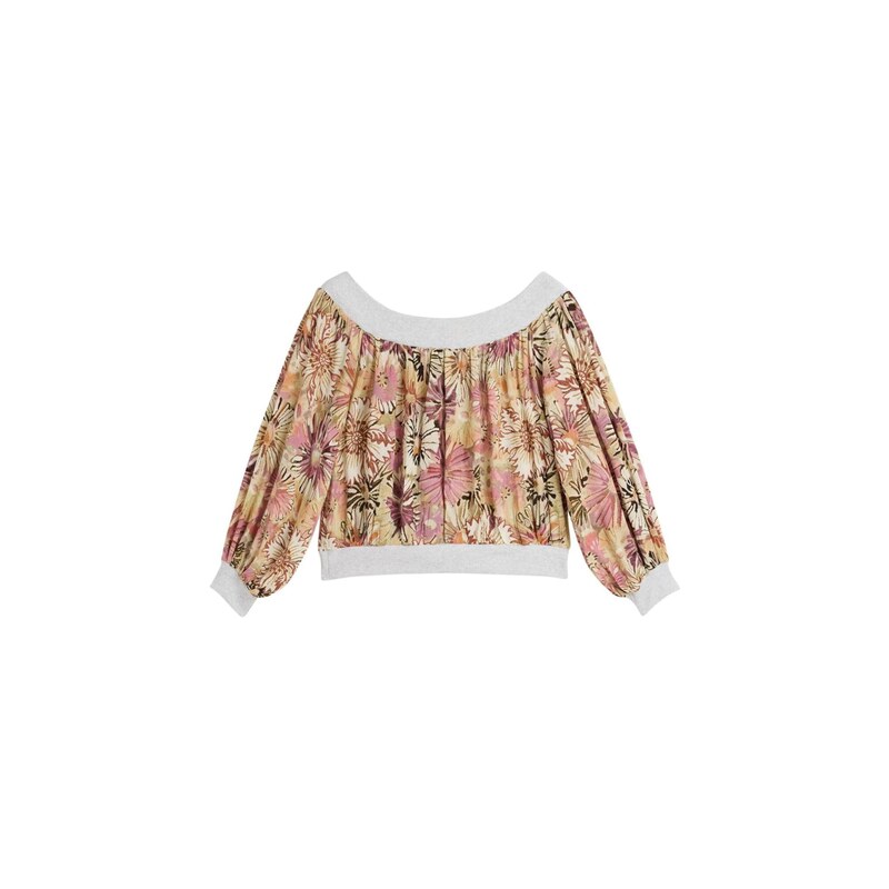 Desigual Halenka hnědá / pink / červená / bílá