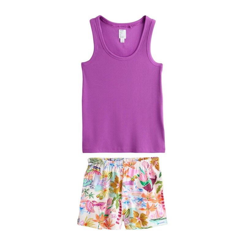 Next Pyžamo fialová / oranžová / pink / bílá 115418547