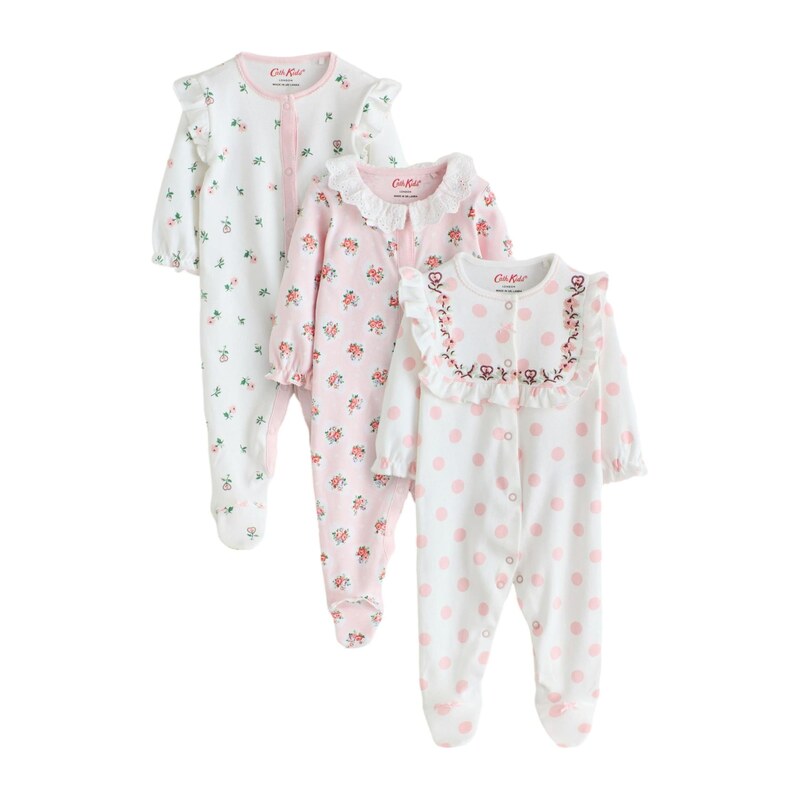 Next Pyžamo Cath Kidston zelená / pink / červená / bílá