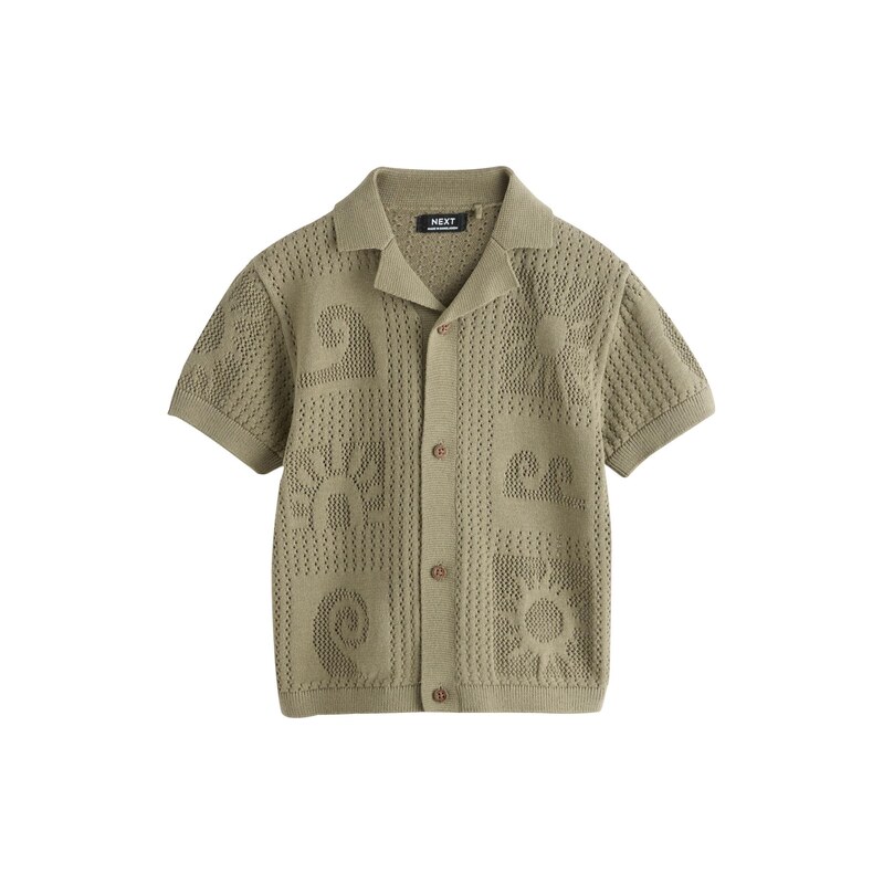 Next Pletená bunda khaki