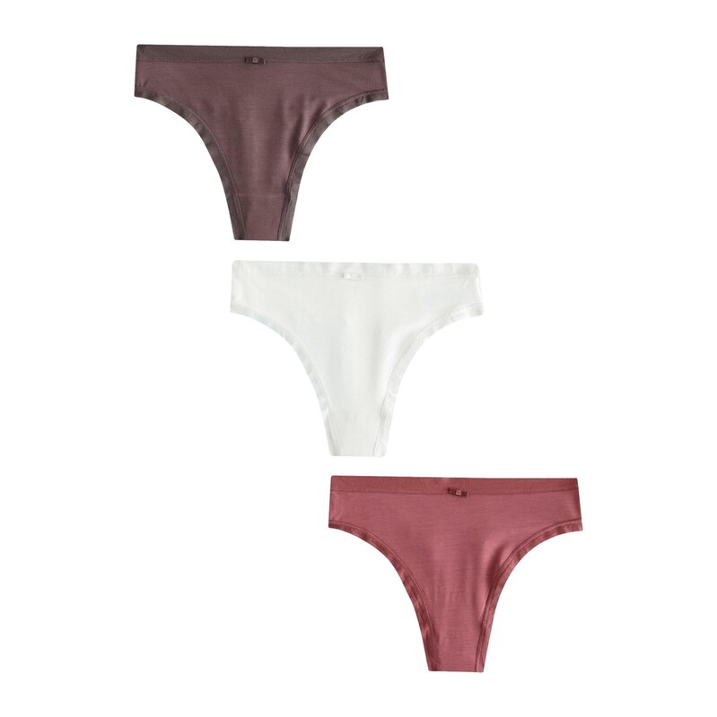 Next Tanga hnědá / burgundská červeň / bílá