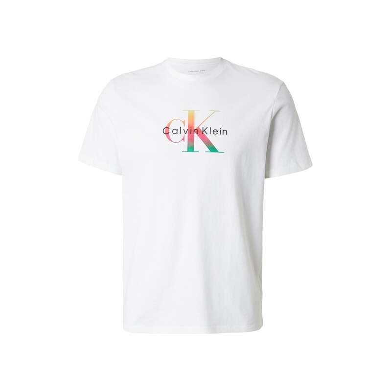 Calvin Klein Jeans Tričko Pride zelená / červená / černá / bílá