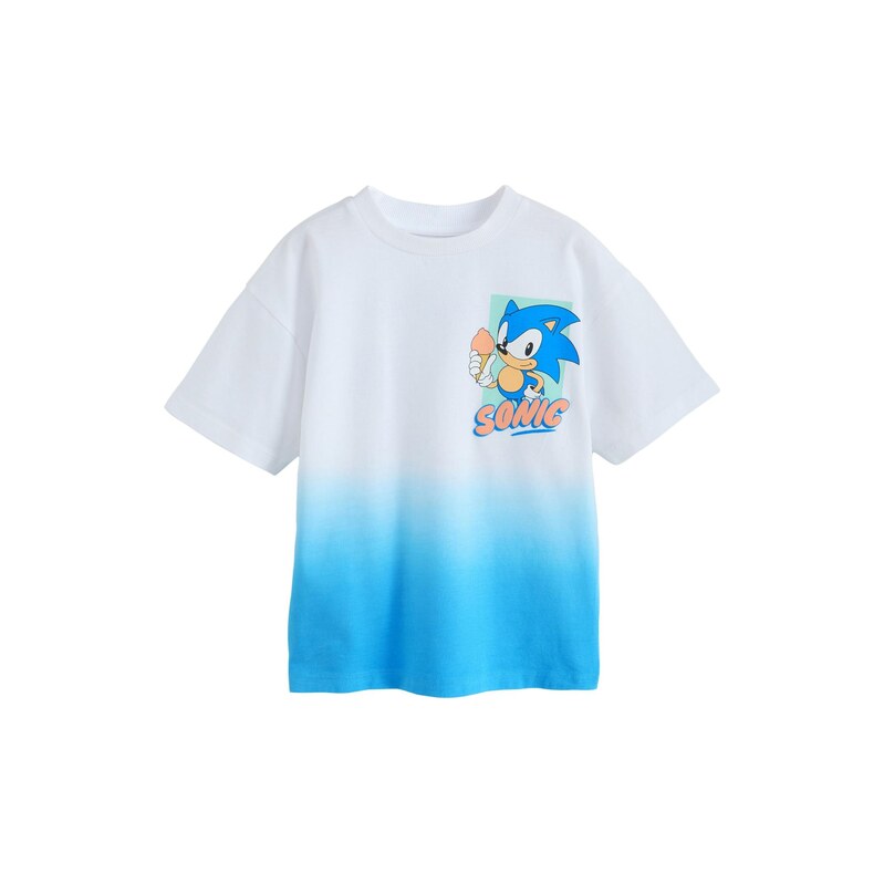 Next Tričko Sonic béžová / modrá / světlemodrá / bílá