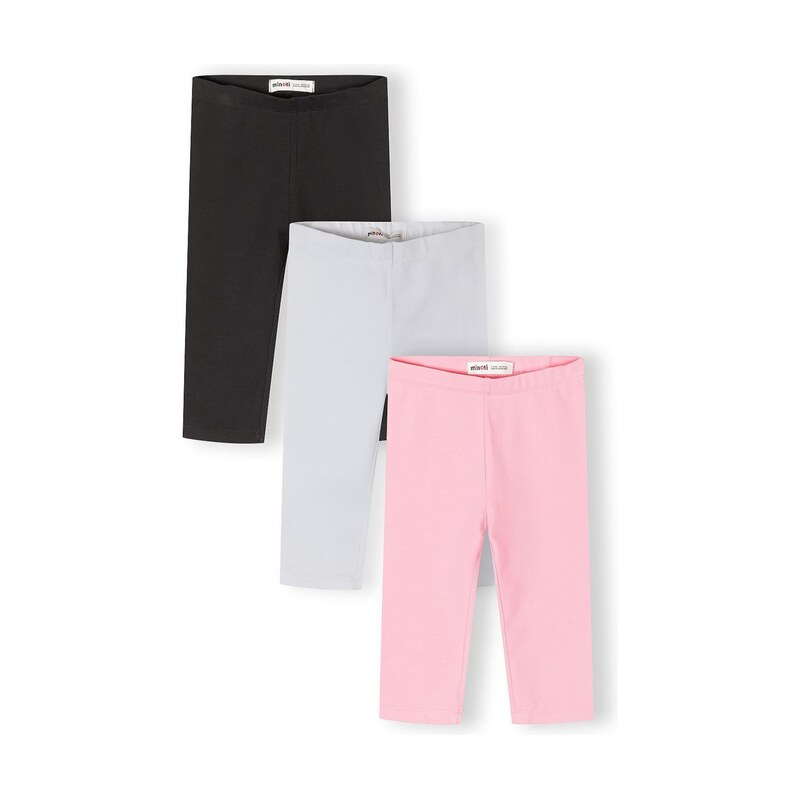 MINOTI Legíny světle šedá / pink / černá